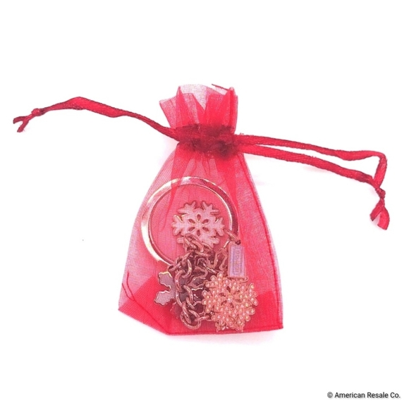 COACH Multi Snowflake Keychain Fob Purse Charm Crystals Diamonds - Picture 6 of 6